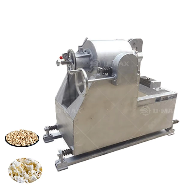 High performance hot air flow rice grain cereal wheat puffing popping maize puffing machine