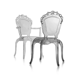 plastic relax rocking clear crysta plastic wedding princess arm chair