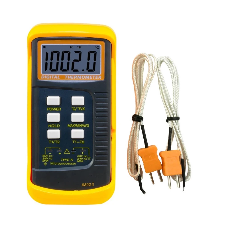 Dual Channel Thermometer Thermocouple Temperature Meter Detector Tester K-type Temperature Measuring Instrument Tools