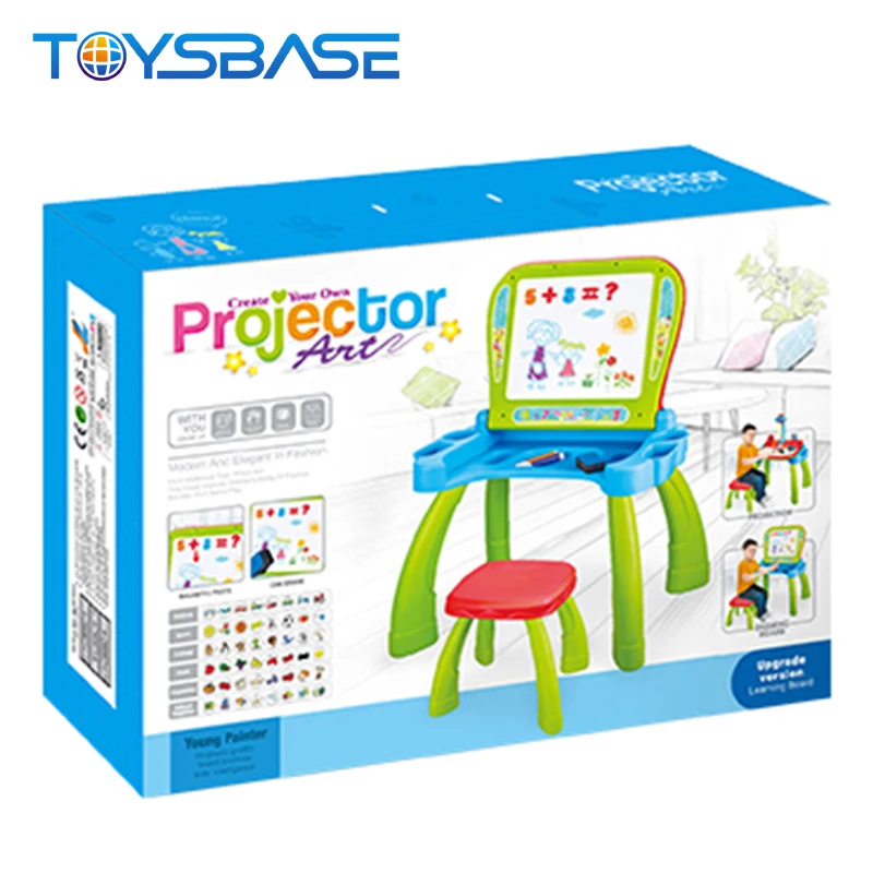 Children Learning Chair 2 In 1 Learning Projection Toy Painting Table For Kids