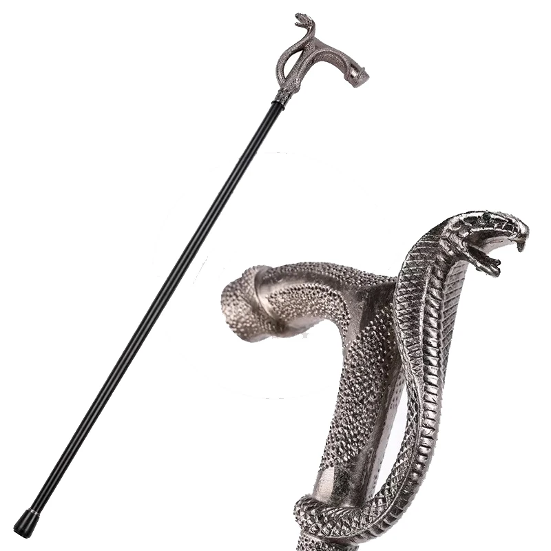 New design luxury walking cane Snake head creative luxury walking stick Metal craft decoration