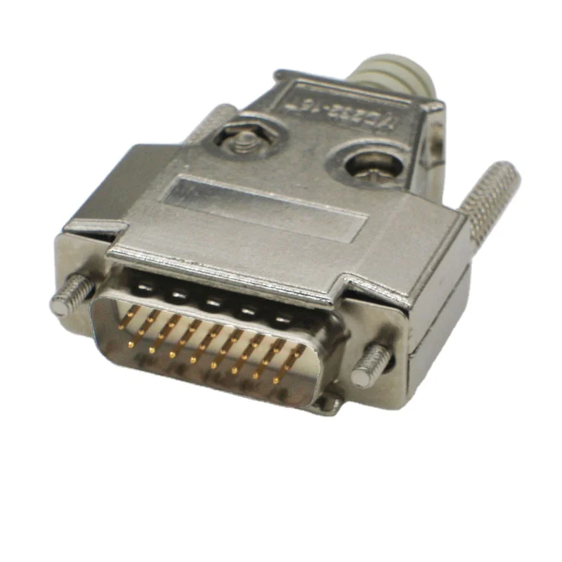 DB26 pin welding head three rows of 26P black core male head female head welding wire type metal shell