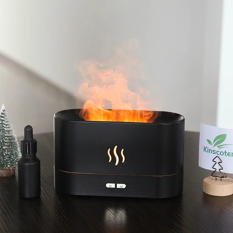 Kinscoter Flame Humidificador USB Portable Desktop Air Cooler Car Humidifier Flame Diffuser For Home