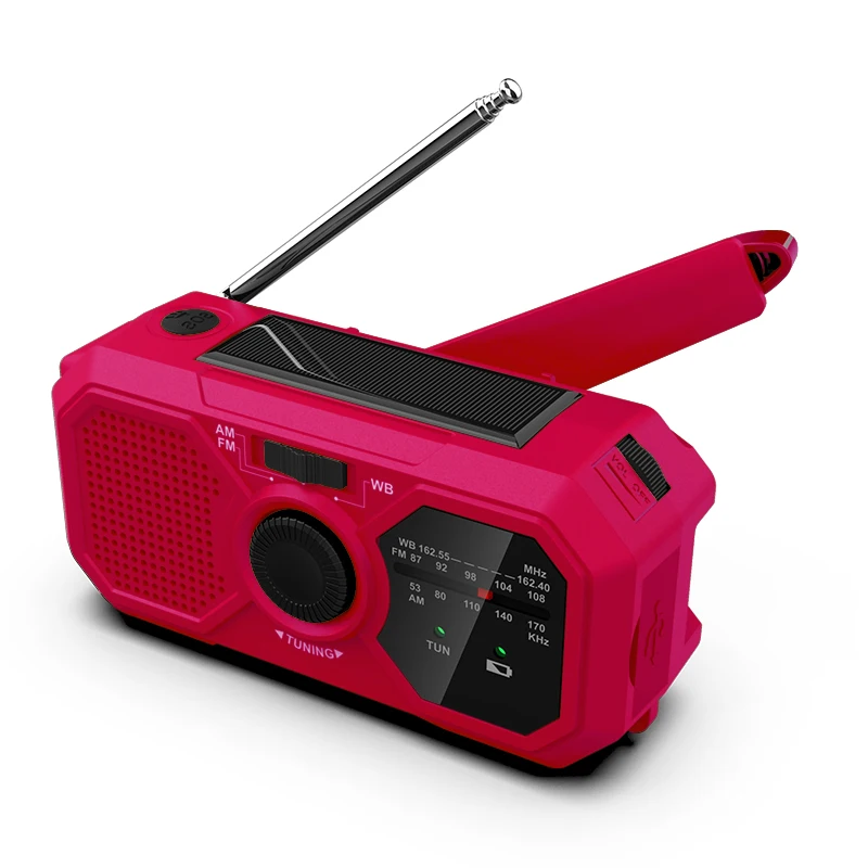 Amazon hot sell  Disaster Kit Emergency Solar Hand Crank Portable Weather Radio with 3  grade light