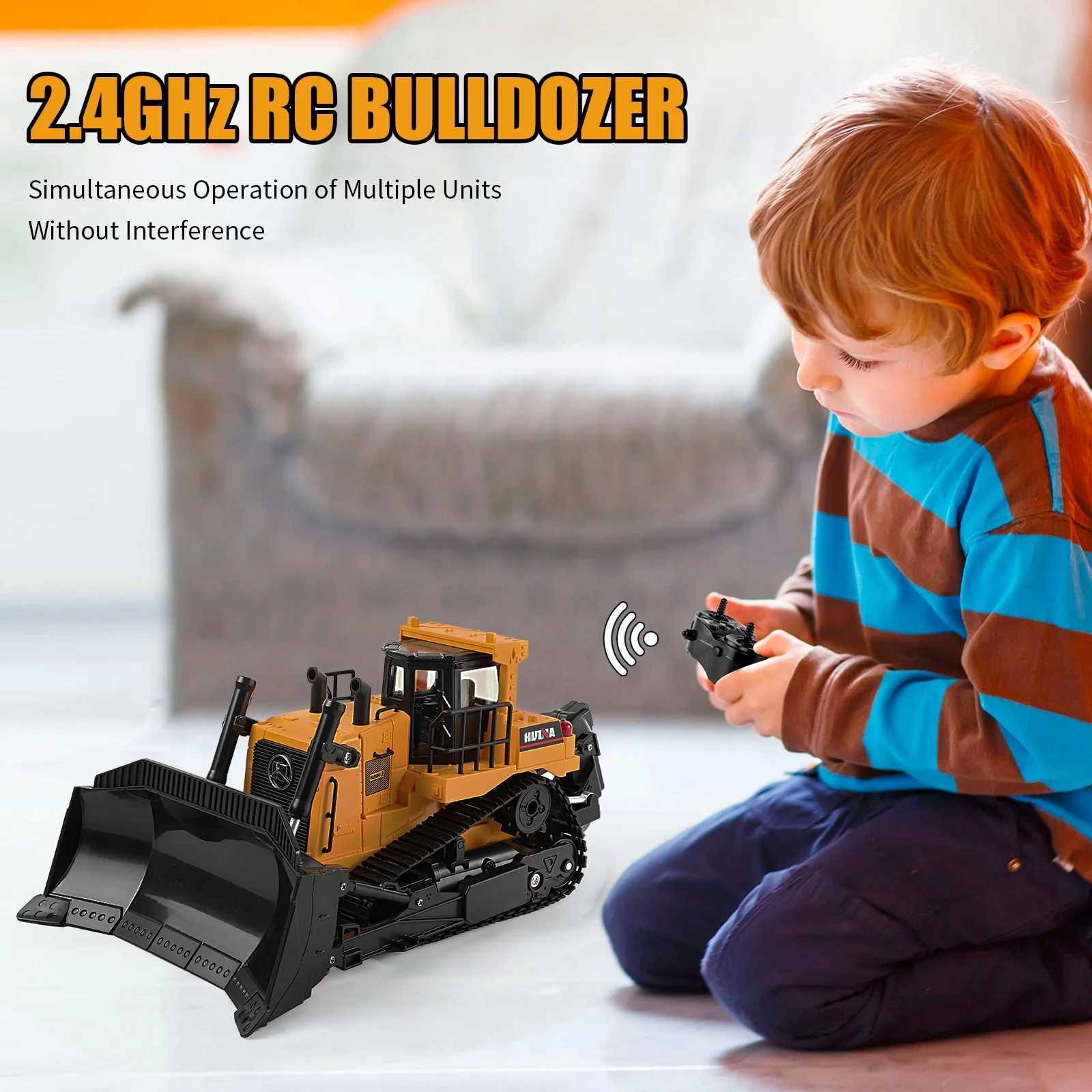 1/16 Scale 11CH Huina 1554 Radio Control Bulldozer 8+ Year Old Car Model Toy