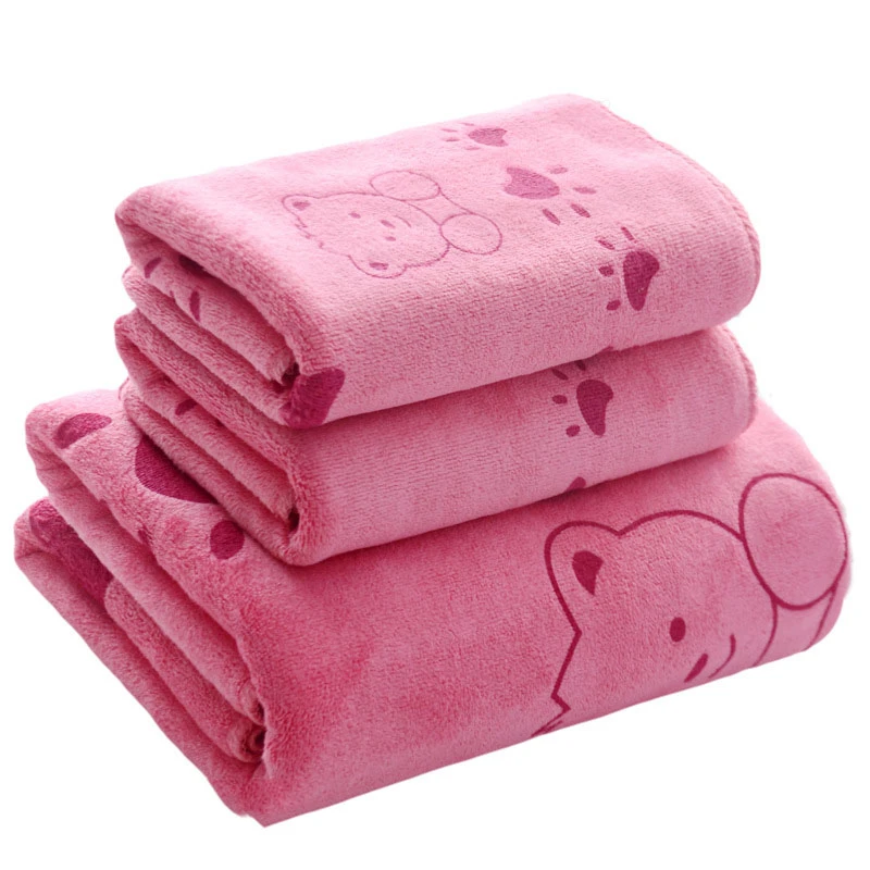 Multicolor Optional Wholesale Adult Microfibre Towel Set Home Hotel Coral Fleece Bath Towel Microfiber Towel Sets