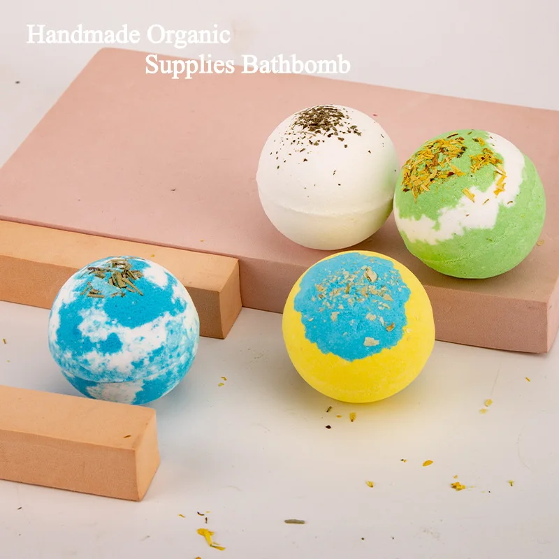 Custom Wholesale Ball Shape Bubble Shower Fizzies Bath Bomb For Handmade Organic Bath Supplies Bathbomb