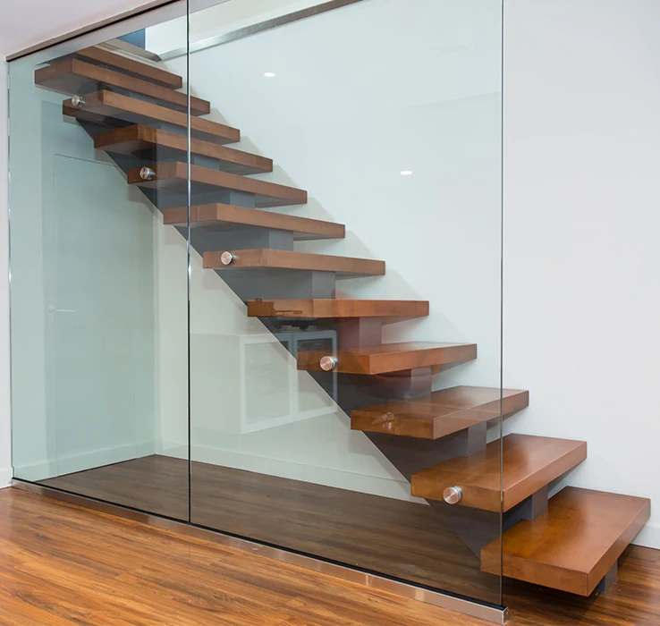 Portable Folding Stage Stairs Stairs Wood Prefabricated Apartment Building Stairs Solid Carbon Steel Modern Customized Staircase