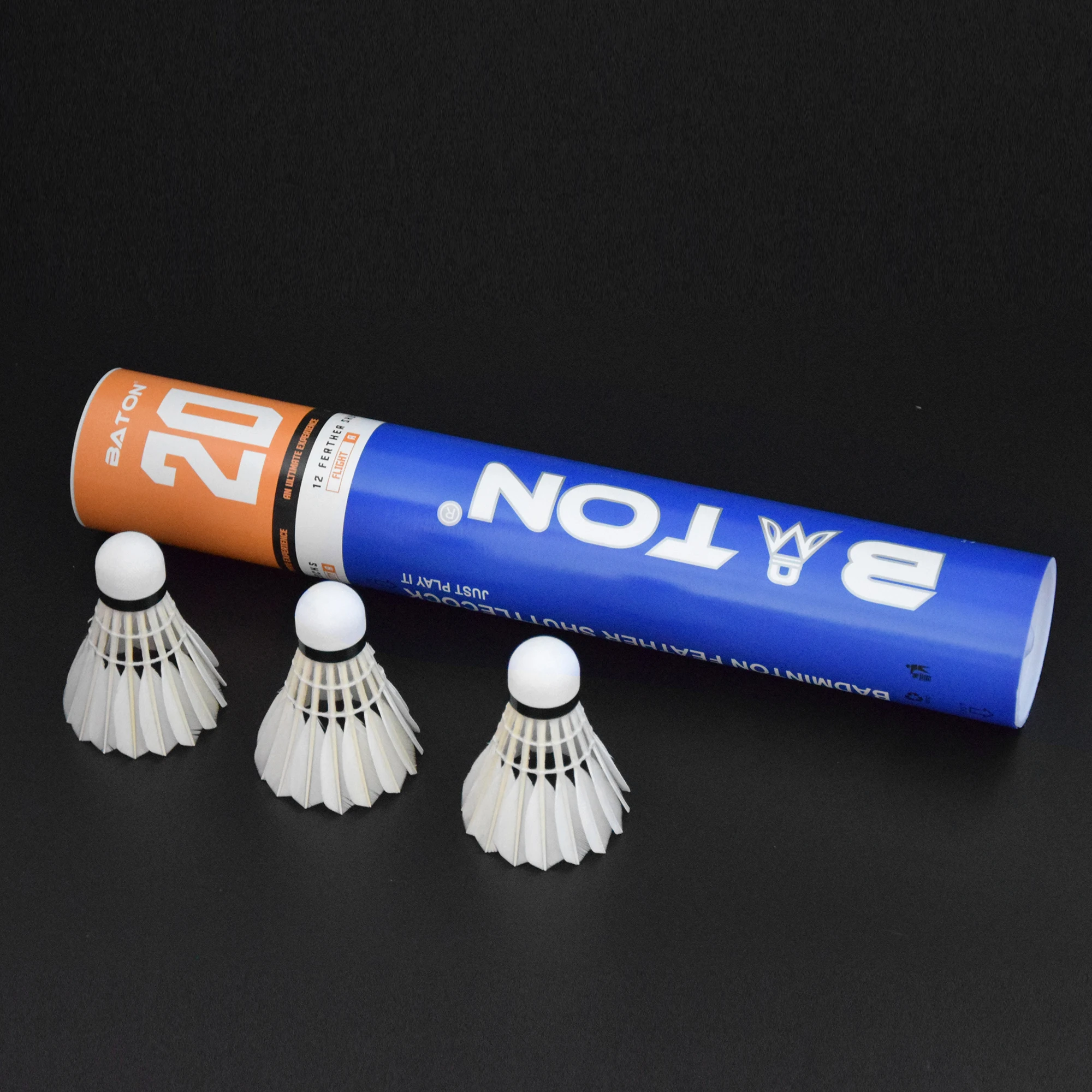 Super-Durable Professional Grade Badminton Baton Factory Shuttlecock 2-Layer Natural Cork Duck Feather Duck Shuttle Players