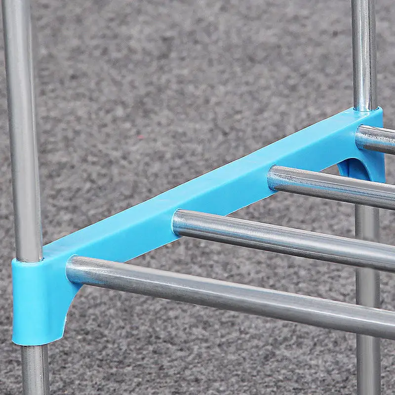 Wholesale Scarpiera Simple Galvanized Shoe Rack Stand DIY Stackable Metal Shoe Rack Entrance Floor Shoe Storage Rack