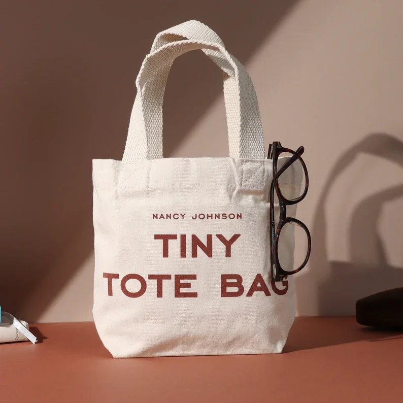 Wholesale High Quality Cute Small Canvas Bag Korean Style Canvas Shopping Bag Eco Friendly Cotton Tote Bags