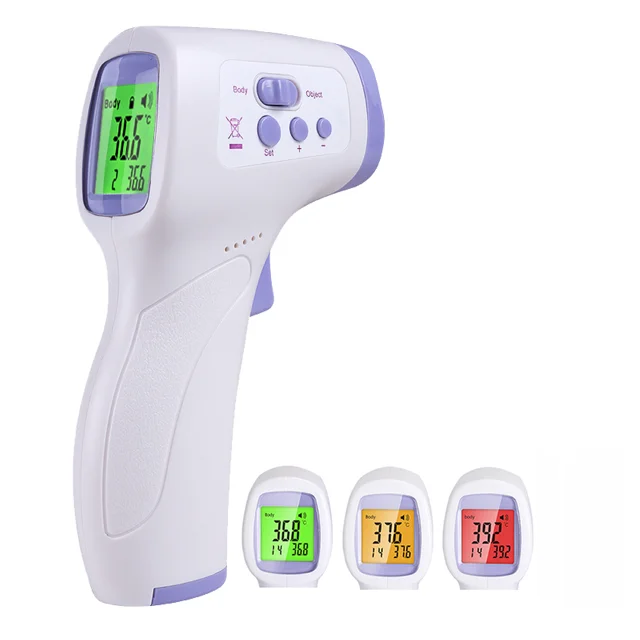 1 Second Quick Measurement Non-contact Thermometer Infrared with Alarm and Color Change Function for Body Object
