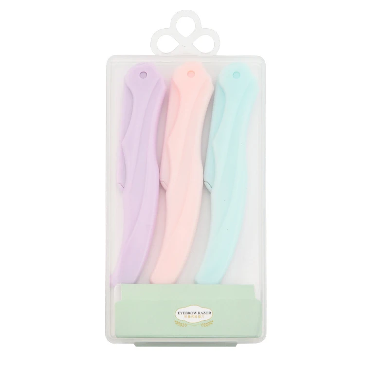 Wholesale 3pcs Foldable Eyebrow Razor Eyebrow Shaver Eyebrow Trimmer Trimming Knife