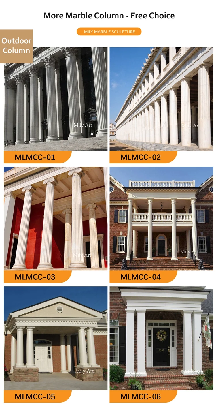 Pillars Natural Stone Marble Roman Column