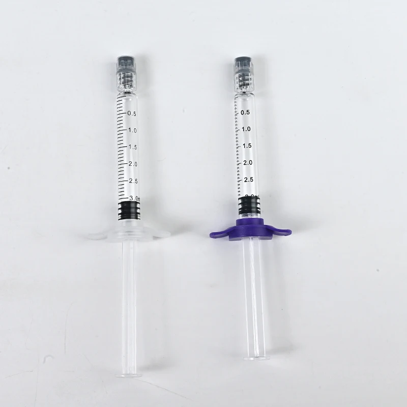 Concentrate hyaluronic acid 1ml long cosmetic glass syringe packaging