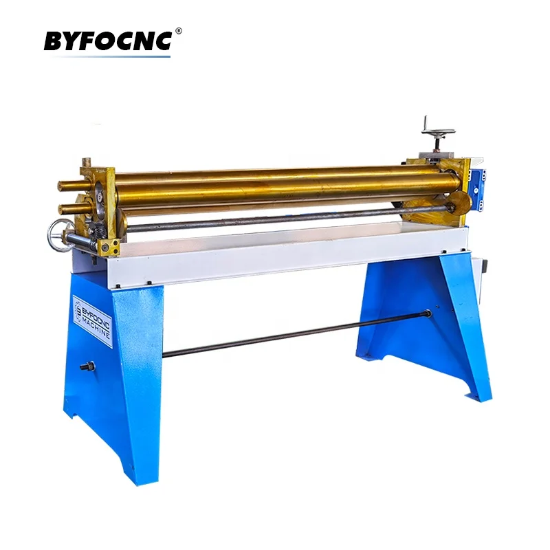 BYFO Small type electric 3 roller metal sheet plate bending radius rolling machine price