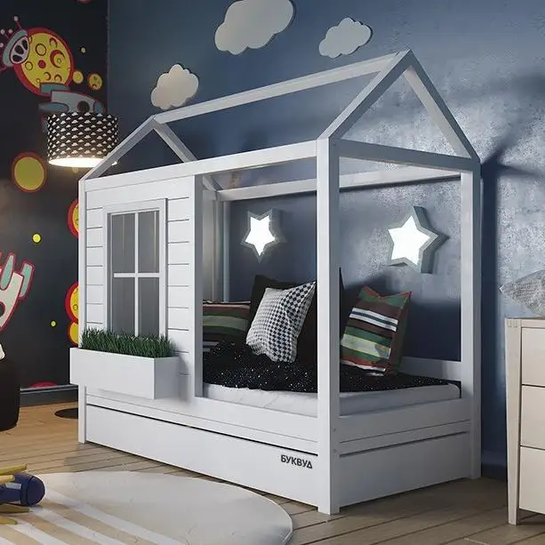LM KIDS Newest kids house bed toddler frame montessori ferneture for sale custom kids bed
