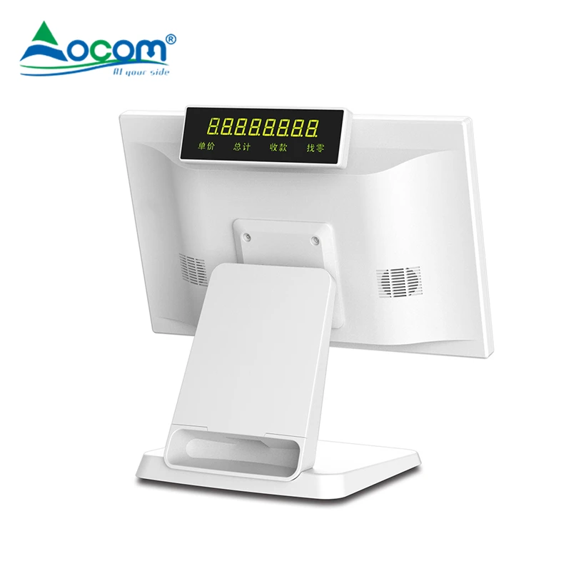 card reader windows 17 inch desktop dual touch screen smart pos systems