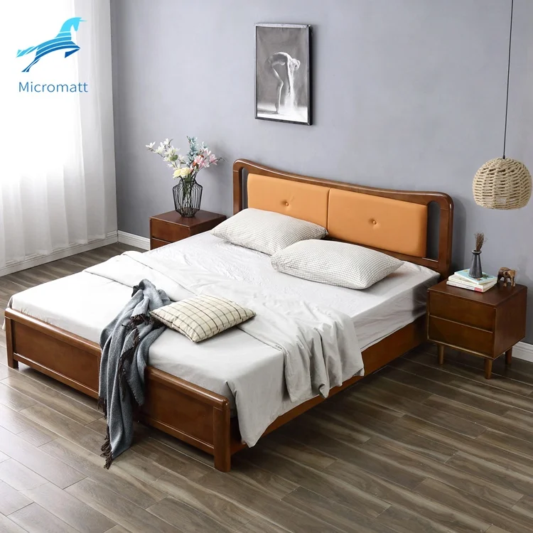 Bed Set Frame Double Queen Size Modern Luxury Wood Bedroom Furniture