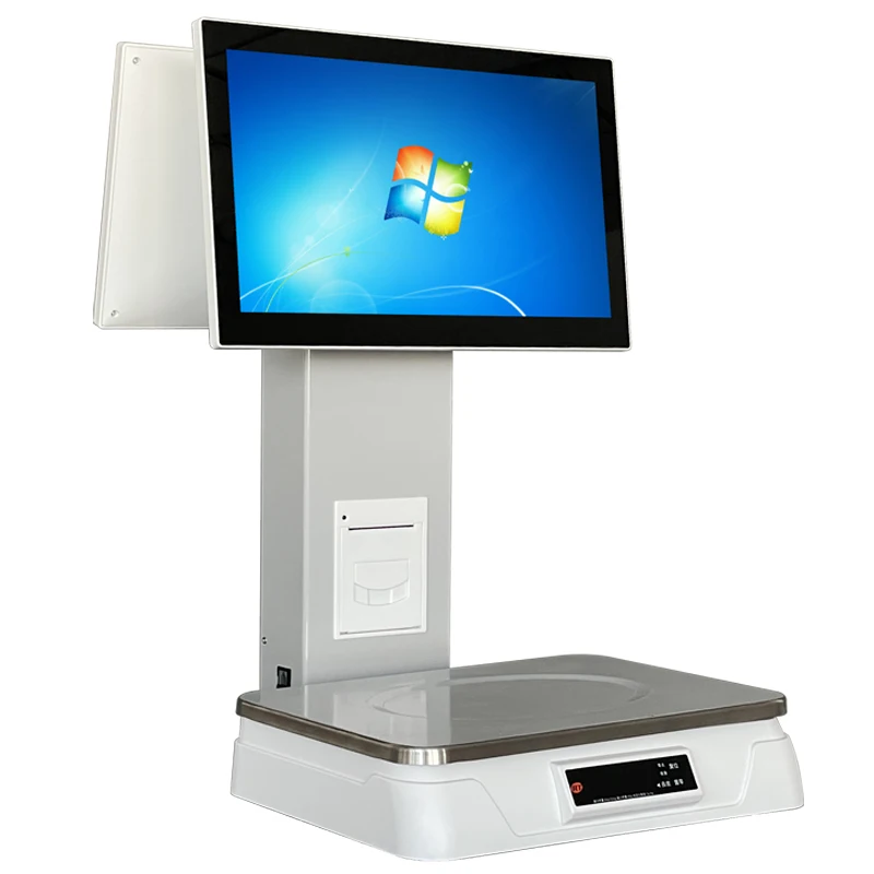 Jesen POS 2024 Scale Price Scale Digital with Printer Barcode Labels Electronic for Supermarket Weighing POS scale