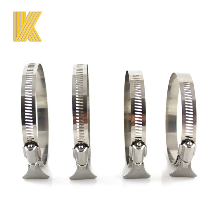 SS304 Turn Key Hose Clip American type butterfly hose clamps with handle