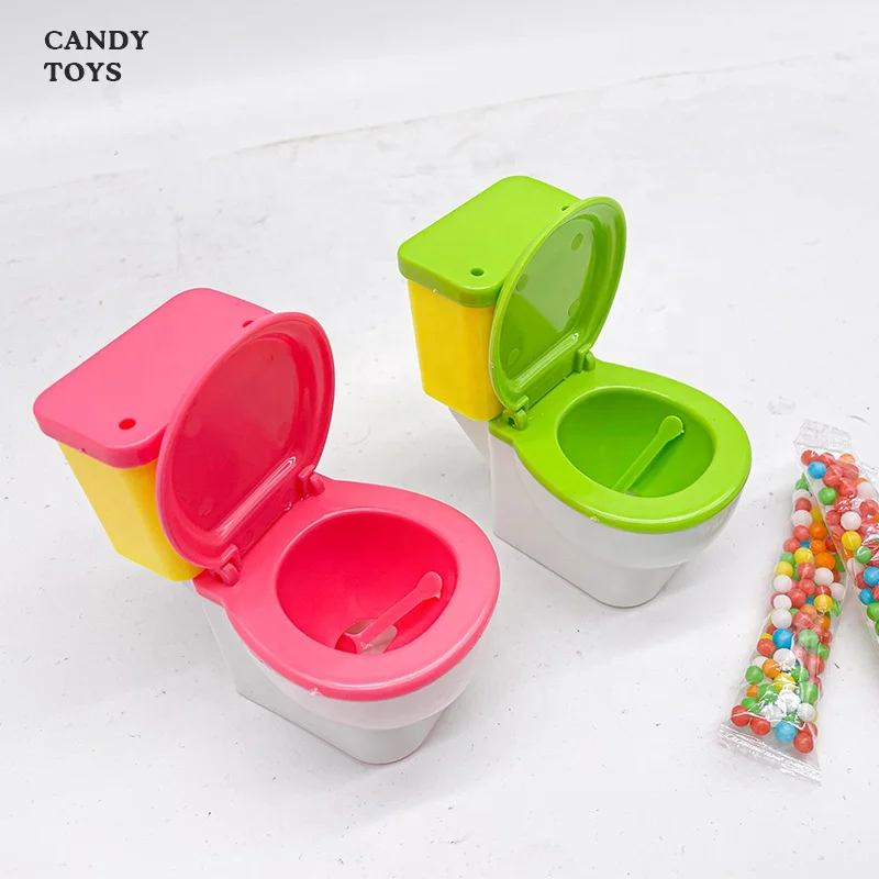 Novelty Funny Plastic Potty Toilet Bowl Toys Candy Toys With Candy For Gifts Children toy candy