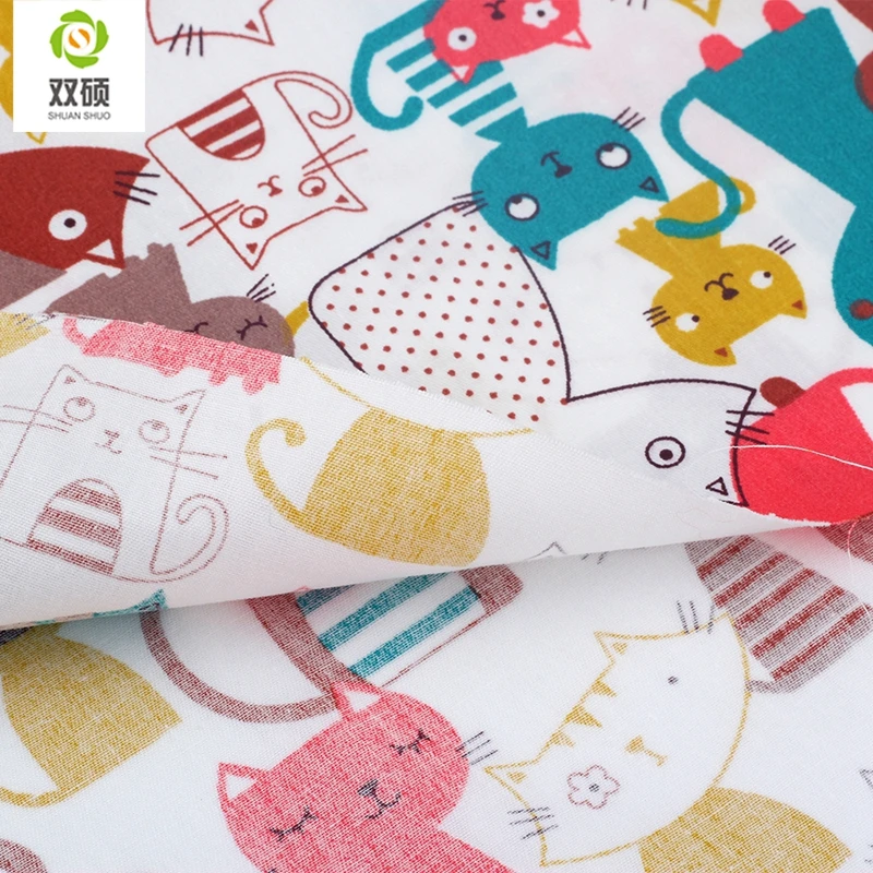 Soft printed 100% cotton cartoon fabric textiles for sewing patchwork