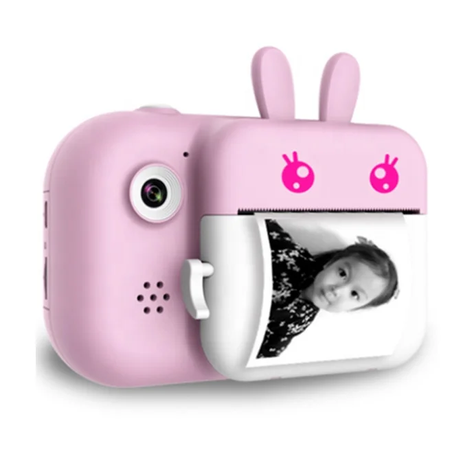 Цифровая печать 2,4 дюйма чистый цвет розовый Мини Милая 30 мм пленка камера мгновенная печать