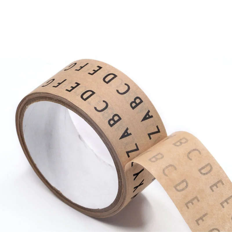 
Hot selling packing sealing adhesive tape kraft paper gummed tape writable kraft paper tape 