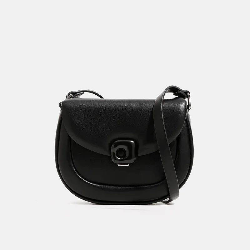 Green Custom Color Fashion Ladies Genuine Leather Cross Body Bag Saddle Handbag Pu with Strap for Women