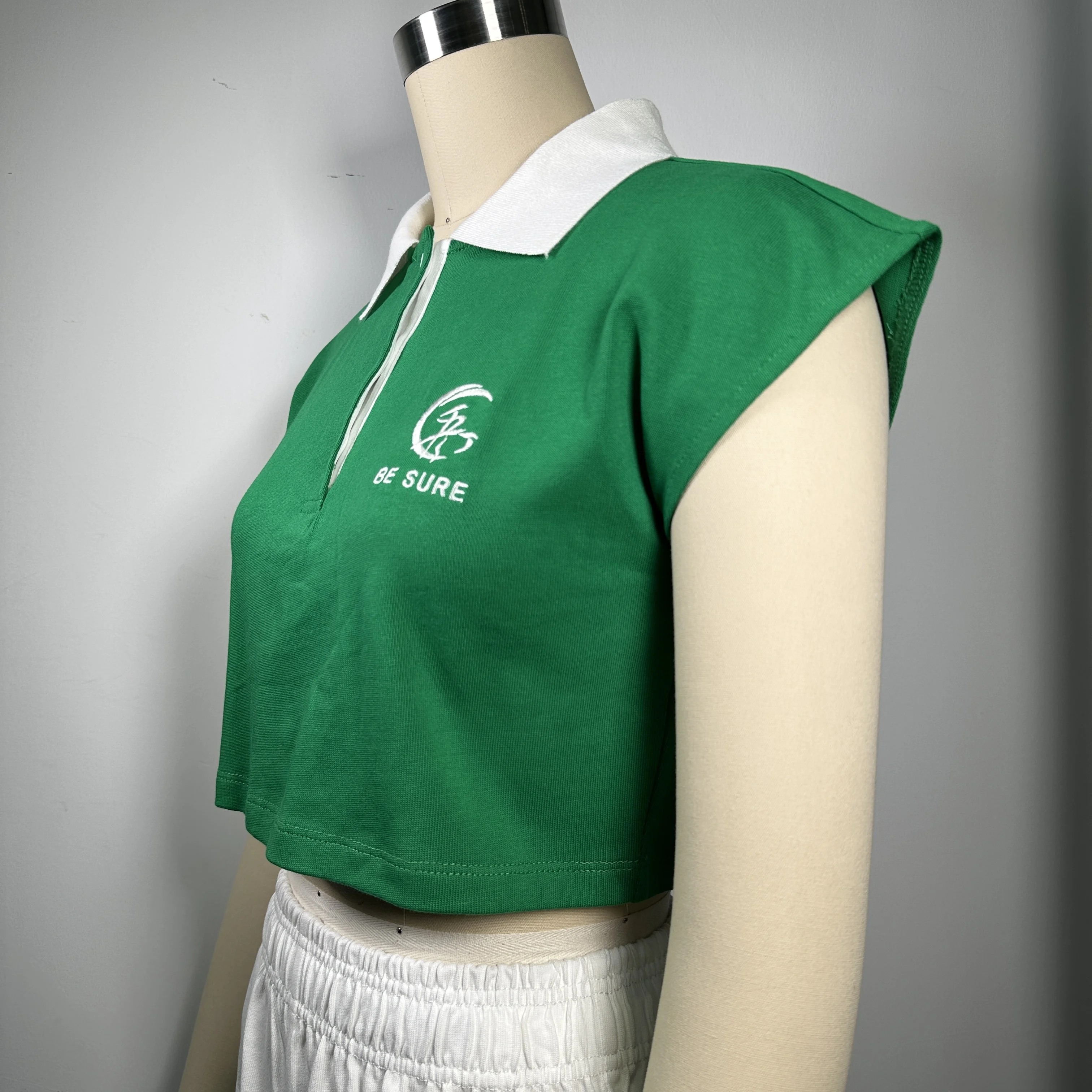 2023 New style High Quality Custom Logo Polo Top Training Gym Workout Fitness Tank Top High Stretch Woman Sports Br