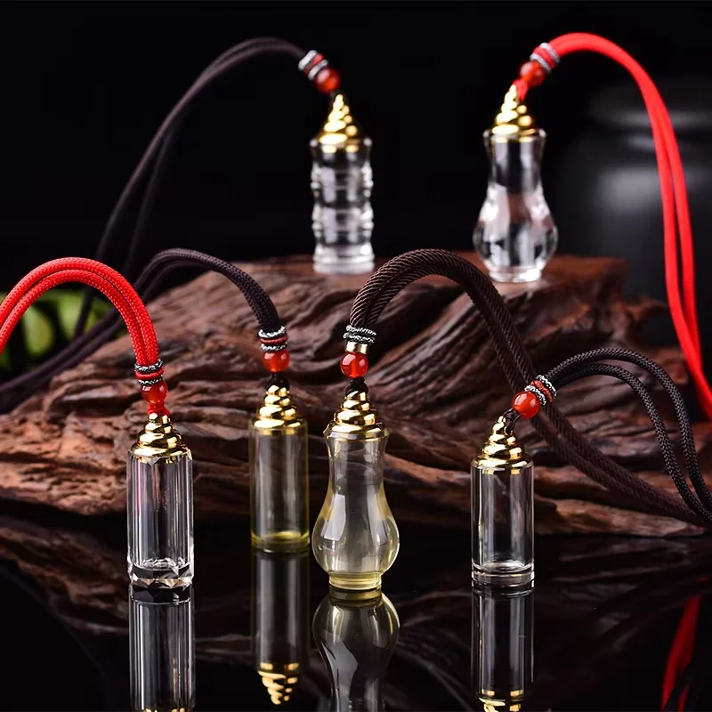 Natural Citrine Gemstone Pendant quartz citrine vial perfume bottle pendant