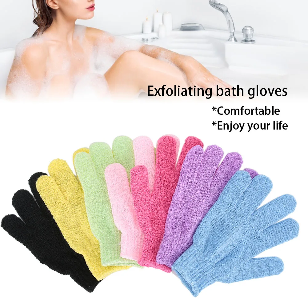 Five Fingers Bath Gloves Household Shower Towel Scrub Body Wash Children Home Supply Elastic Wipe Back Bathing Cleaning Gloves