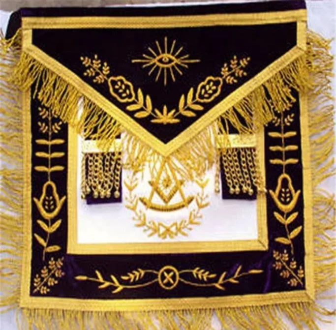 Оптовая продажа фартук Masonic Master Mason с ручной вышивкой и логотипом