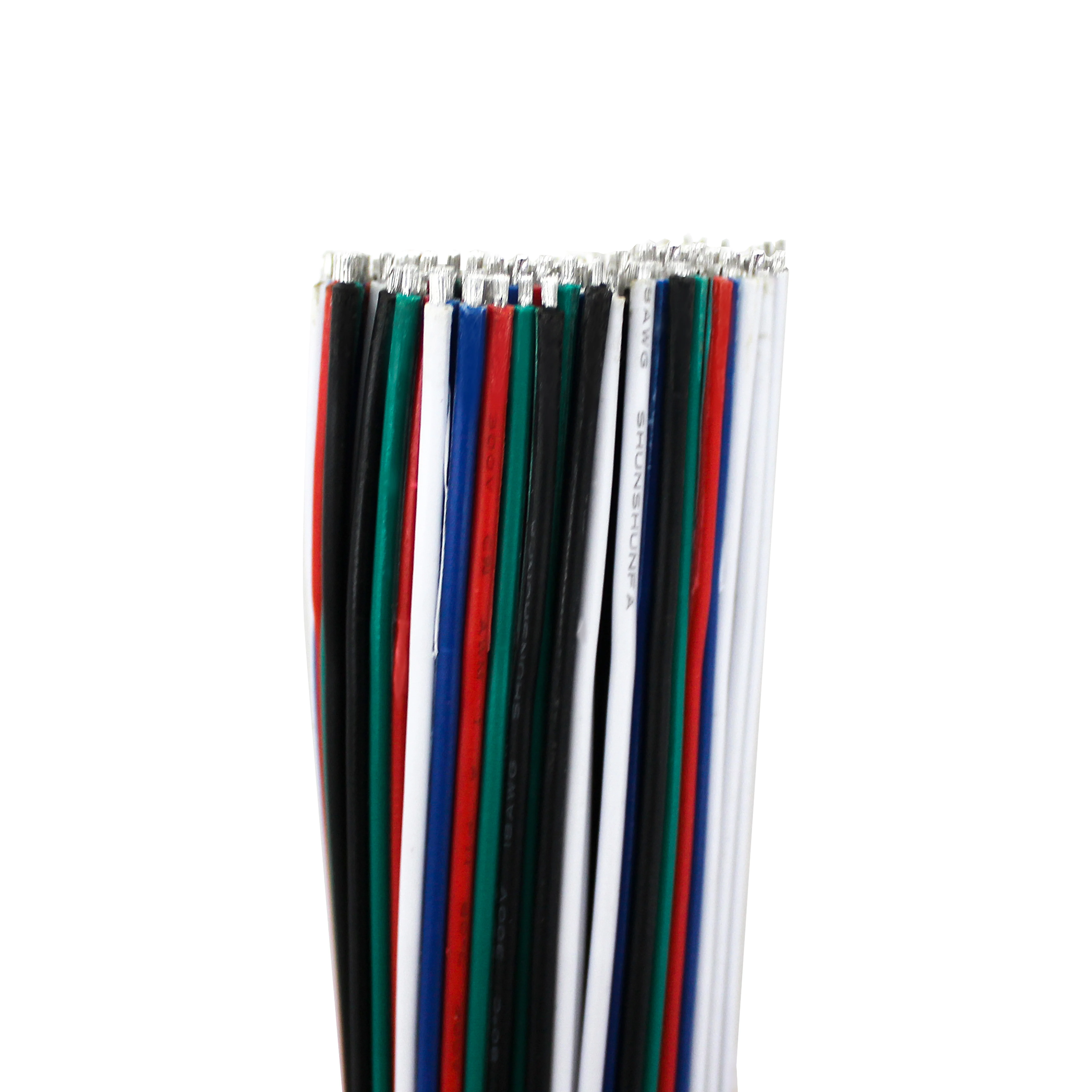 5 Pin pvc insulated wire 22 AWG for RGBW 5050 LED strip light extension