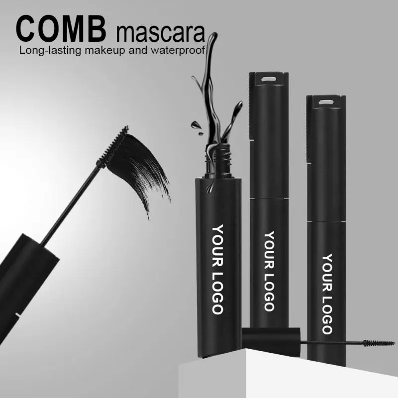 wholesale custom waterproof mascara Gel thick long lasting 4d silk fiber lash Volume mascara private label vegan