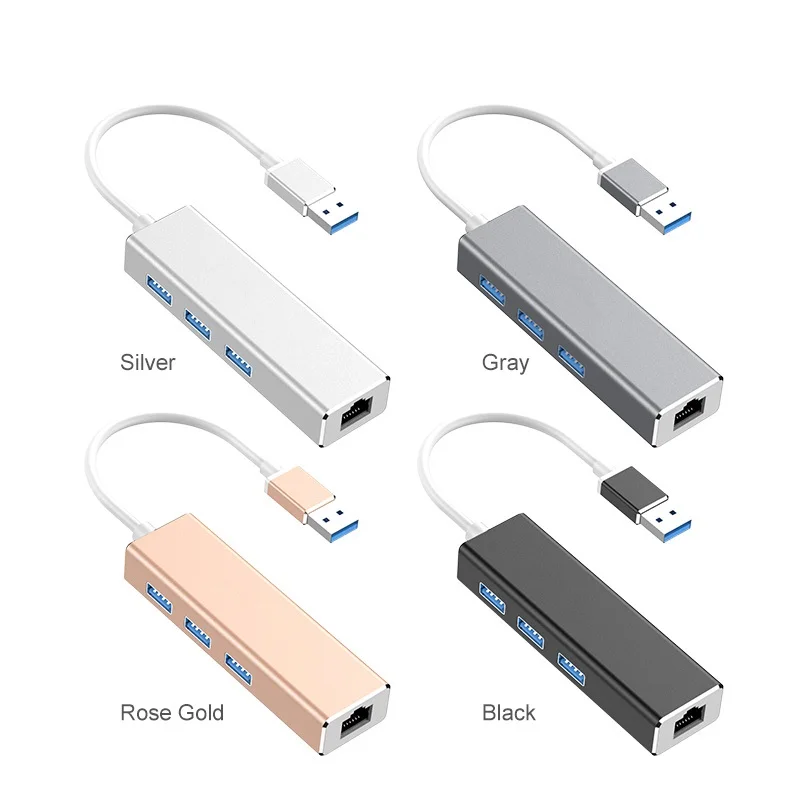В наличии высокоскоростной горячая распродажа 1 в 4 порта Usb 2 0 3 RJ45 концентратор для клавиатуры мыши расширения док станции адаптер