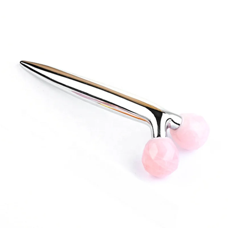 Crystal jade stone Facial massage tool face slimming lifting anti aging massage rose quartz jade roller