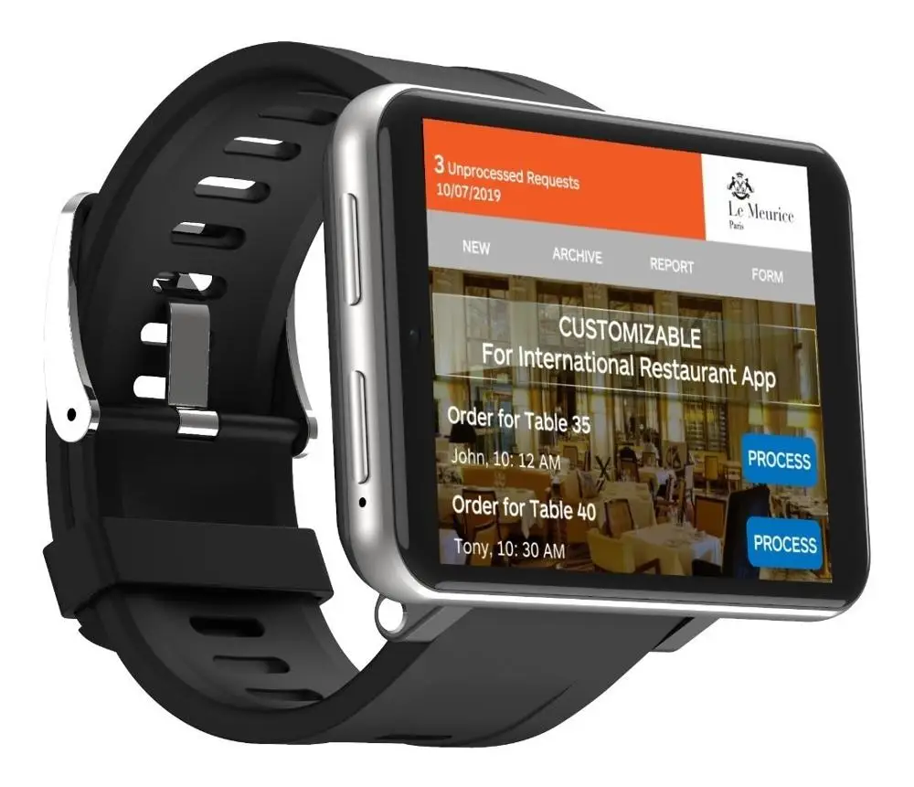 DM100 2.86 inch Android 7.1 Smart Watch 3GB + 32GB 4G GPS WiFi Smart Watch Men SmartWatch With Camera 2700mAh Battery