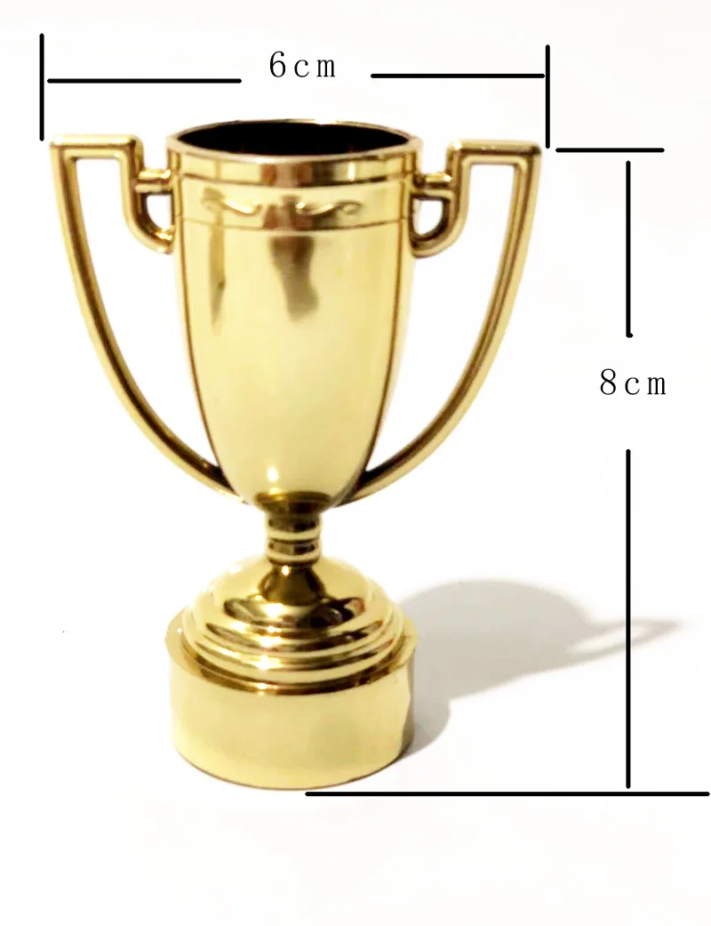 PTSD-011 Plastic trophy cup in golden silver and bronze color