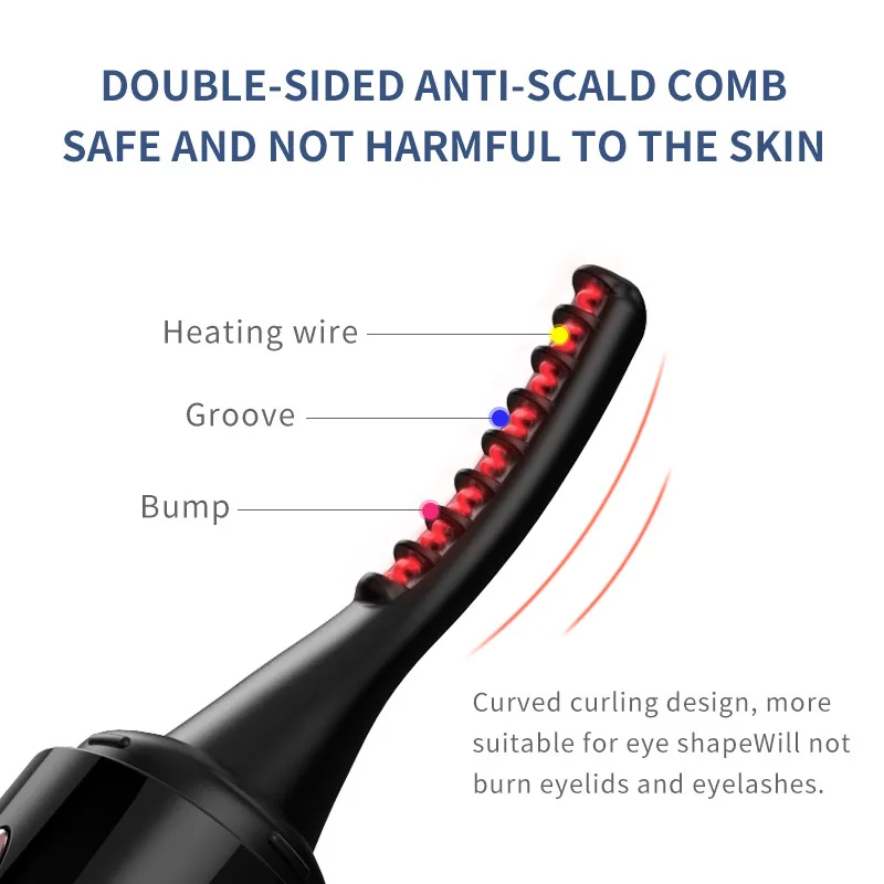 8S Fast Heating Eyelashes Lift Lifting Curler Professional Eyelash Curler Heated Eyelash Curler with Comb