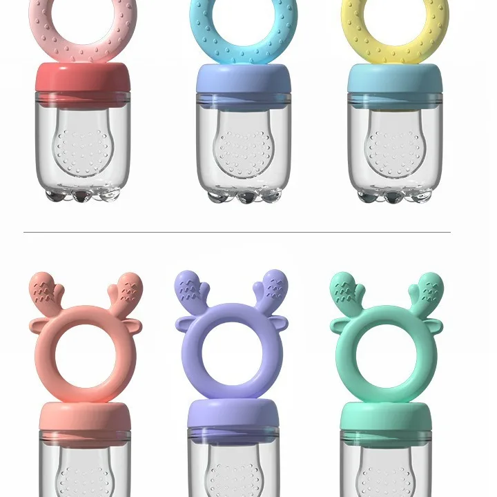 GYF Baby Food Fruit Chew Nipple Feeder Food Grade Silicone Infant Teething Tool Cartoon 0-12 Months Baby Fruit Feeder Silicone