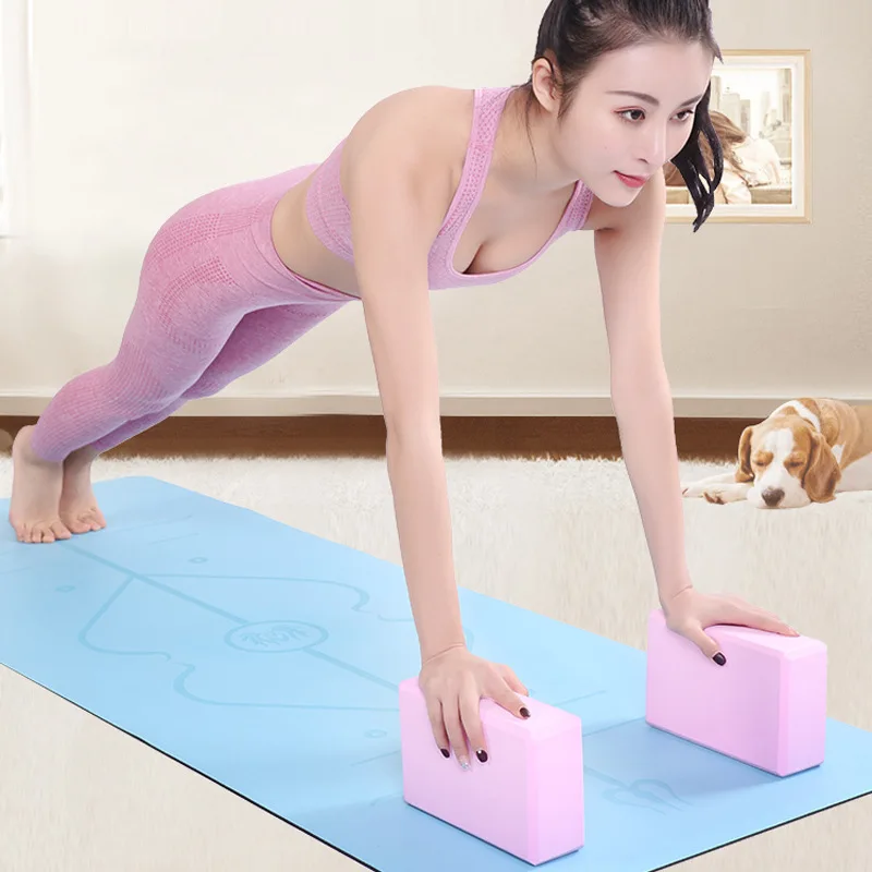 Wholesale Private Custom Logo Eco Friendly High Density EVA Foam Yoga Blocks Moisture-proof Material Yoga Brick for Exercise