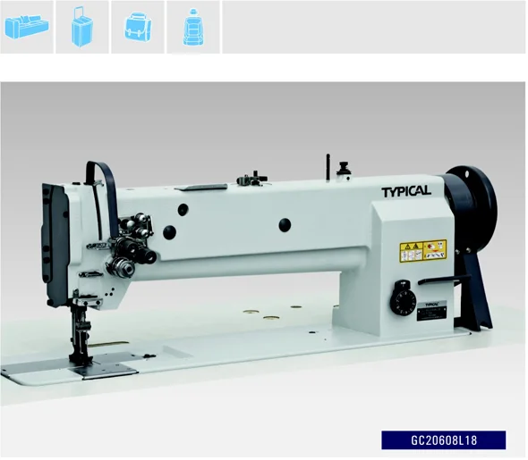 GC20608L18 Best used leather parachute long arm double needle industrial sewing machine