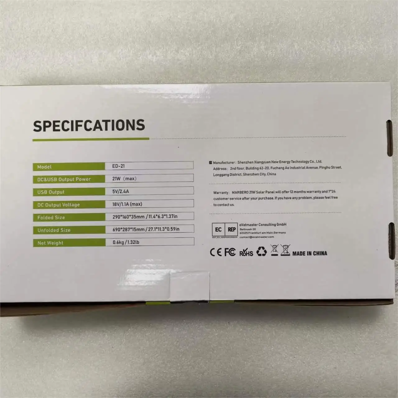 21W High Quality Folding Solar Panel Handbag 21W Foldable Solar Charger for Self-driving Trip,Camping Adventure or Travelling