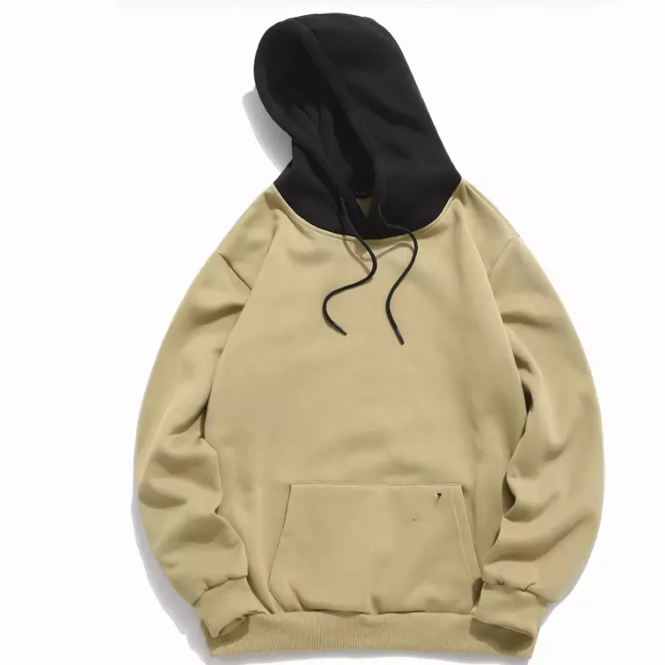 Wholesale Fleece Hoodies Unisex Custom Thick Blank Patchwork Hoodies Men 100% Cotton Embroidered Hoddies For Men