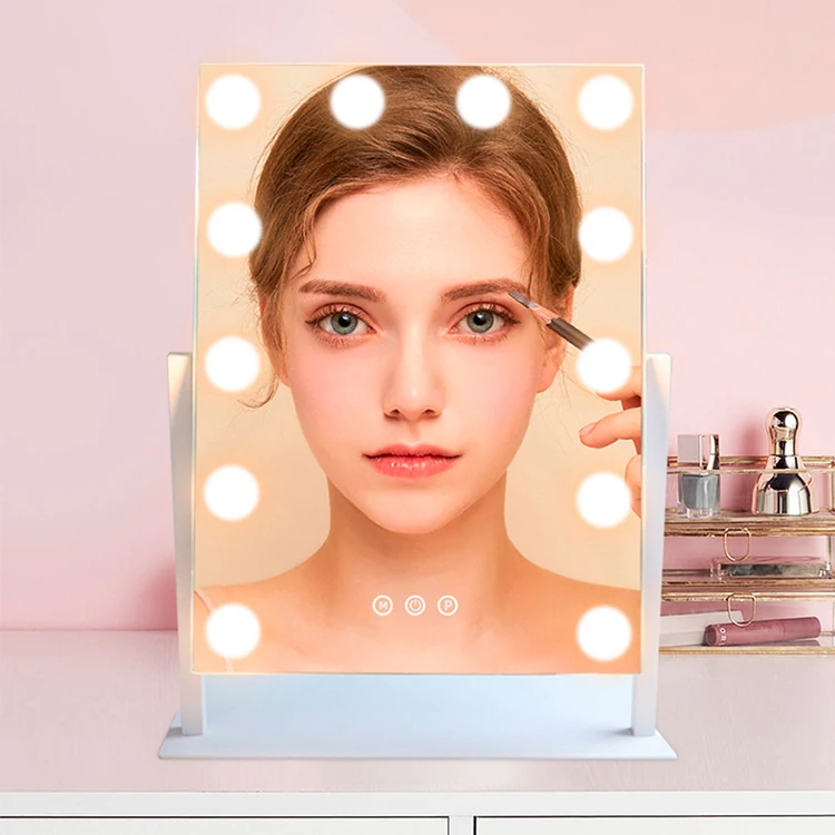 Hollywood Style Dimmable LED 12 Bulbs Bathroom Lighting Vanity Makeup Mirror