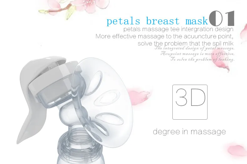 2023 New Real Bubee High Quality Silica Gel Manual Breast Pump Collection Baby Feeding Manual Breast Pump for Mommy