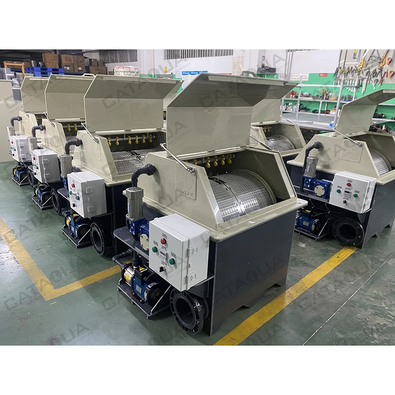 CATAQUA 2024 New Industrial Rotary Drum Filter Aquaculture Fish Farming Microscreen Drum Filter