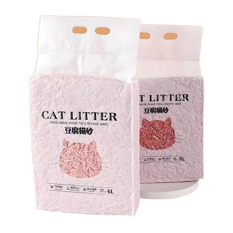 Hot Tofu Cat Litter Biodegradable Flushable Strong Water Absorption Good Clumping Effect Made Corn Activated Carbon Sustainable